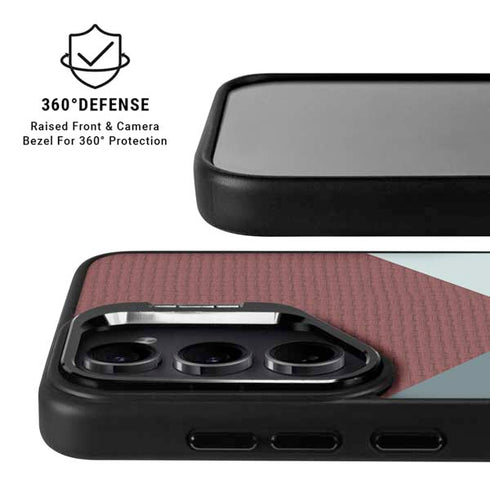 Marsala Triangle Shapes Galaxy S25 Kickstand Case