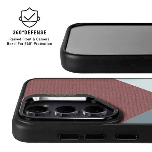 Marsala Triangle Shapes Galaxy S25 Plus Kickstand Case