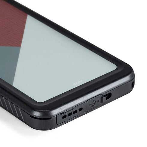 Marsala Triangle Shapes Galaxy S24 Plus Waterproof Case