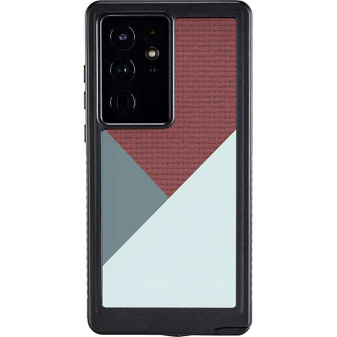 Marsala Triangle Shapes Galaxy S24 Ultra Waterproof Case