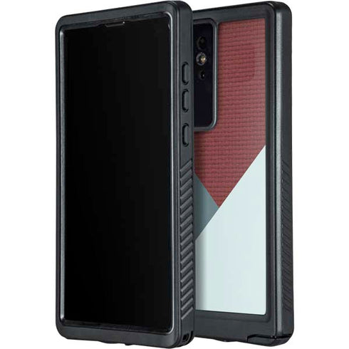 Marsala Triangle Shapes Galaxy S24 Ultra Waterproof Case