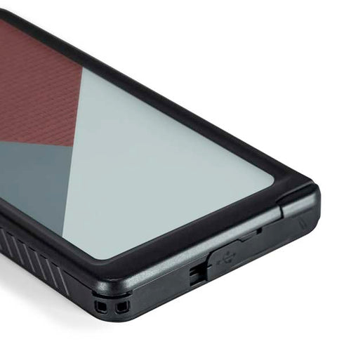Marsala Triangle Shapes Galaxy S24 Ultra Waterproof Case