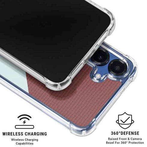 Marsala Triangle Shapes Galaxy S25 Plus Clear Case