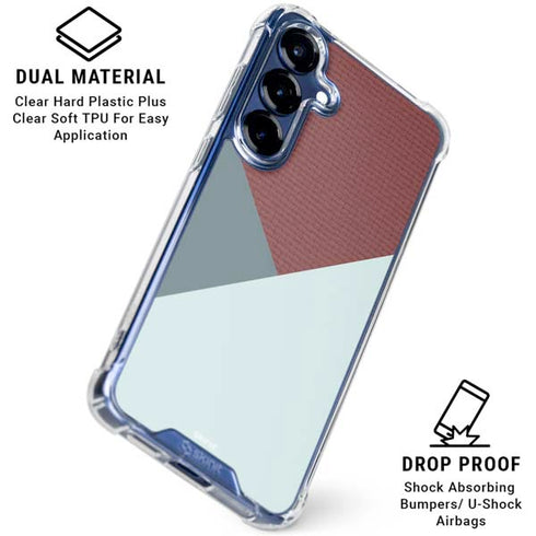 Marsala Triangle Shapes Galaxy S25 Plus Clear Case