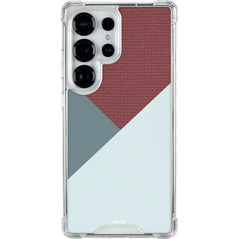 Marsala Triangle Shapes Galaxy S25 Ultra Clear Case