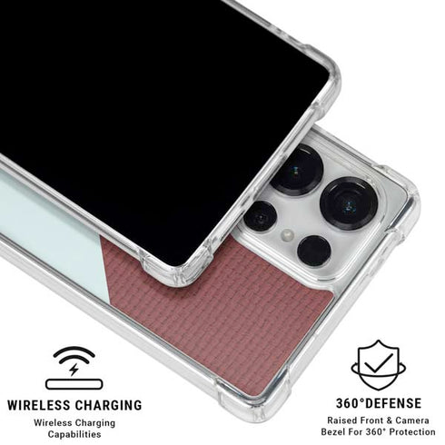 Marsala Triangle Shapes Galaxy S25 Ultra Clear Case