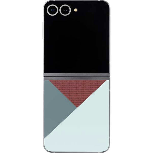 Marsala Triangle Shapes Galaxy Z Flip6 Skin