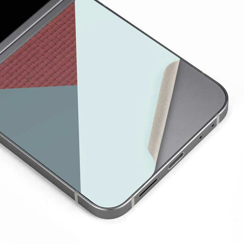 Marsala Triangle Shapes Galaxy Z Flip6 Skin