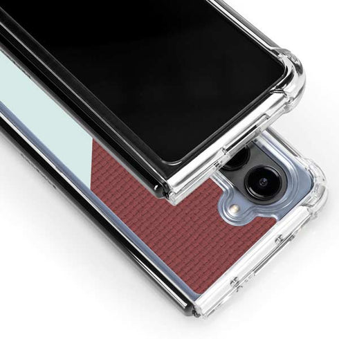 Marsala Triangle Shapes Galaxy Z Fold5 5G Clear Case