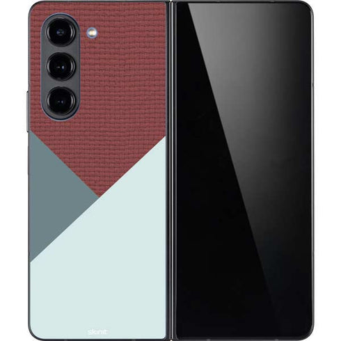 Marsala Triangle Shapes Galaxy Z Fold5 5G Skin