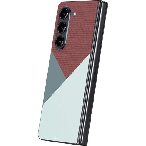 Marsala Triangle Shapes Galaxy Z Fold5 5G Skin