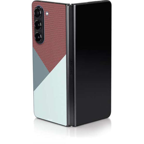 Marsala Triangle Shapes Galaxy Z Fold5 5G Skin
