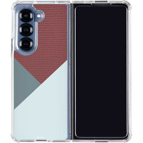 Marsala Triangle Shapes Galaxy Z Fold6 Clear Case