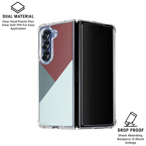 Marsala Triangle Shapes Galaxy Z Fold6 Clear Case