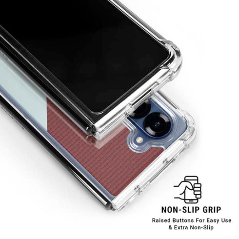 Marsala Triangle Shapes Galaxy Z Fold6 Clear Case