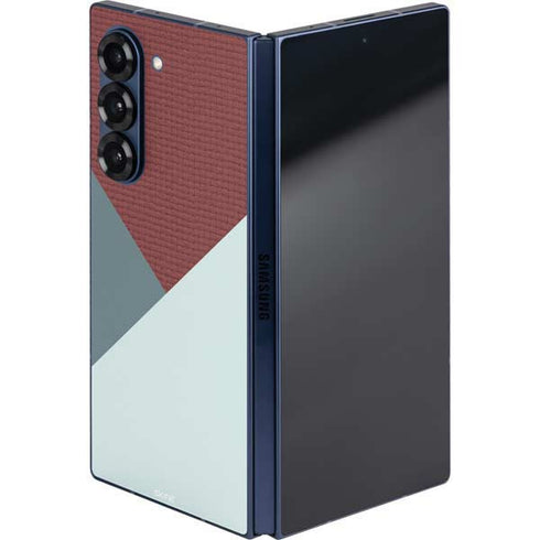 Marsala Triangle Shapes Galaxy Z Fold6 Skin