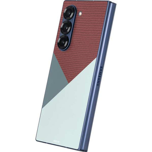 Marsala Triangle Shapes Galaxy Z Fold6 Skin