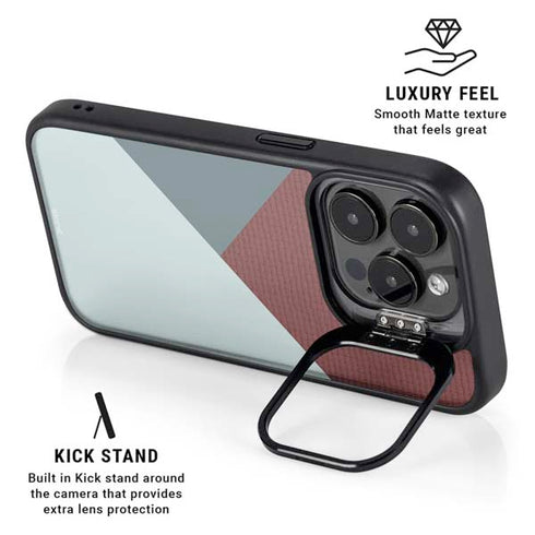 Marsala Triangle Shapes iPhone 13 Pro Kickstand Case