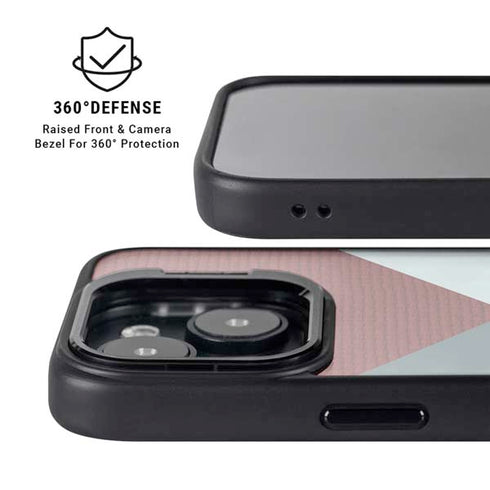 Marsala Triangle Shapes iPhone 14 Kickstand Case