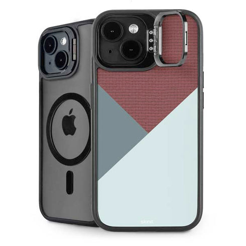 Marsala Triangle Shapes iPhone 14 Plus Kickstand Case
