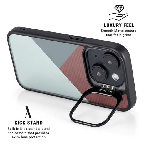 Marsala Triangle Shapes iPhone 14 Plus Kickstand Case