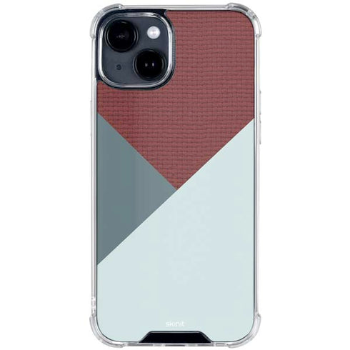 Marsala Triangle Shapes iPhone 15 Clear Case
