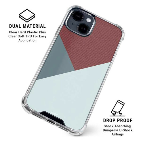 Marsala Triangle Shapes iPhone 15 Clear Case