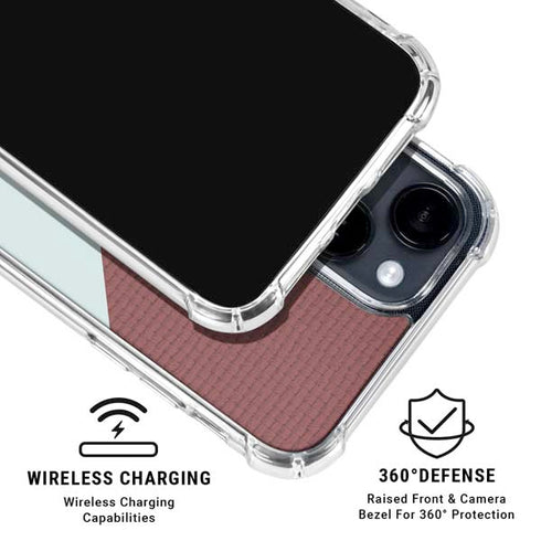 Marsala Triangle Shapes iPhone 15 Clear Case