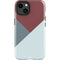 Marsala Triangle Shapes iPhone 15 Impact Case