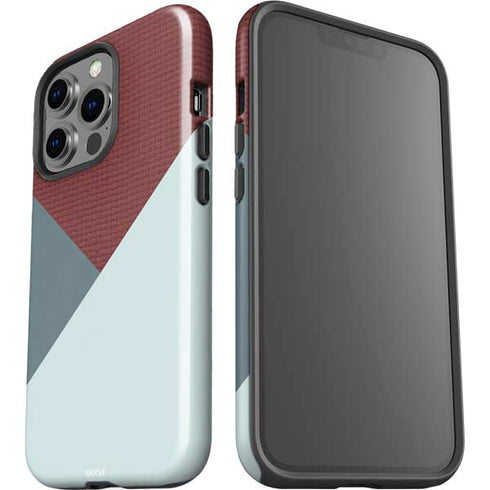 Marsala Triangle Shapes iPhone 15 Pro Impact Case