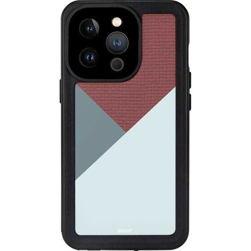 Marsala Triangle Shapes iPhone 15 Pro Waterproof Case