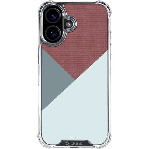 Marsala Triangle Shapes iPhone 16 Clear Case