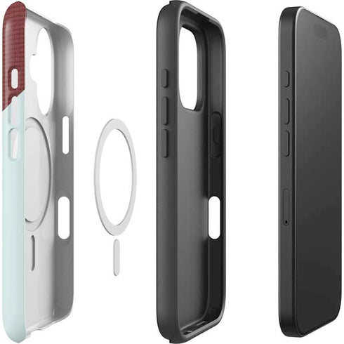 Marsala Triangle Shapes iPhone 16 Magsafe Impact Case