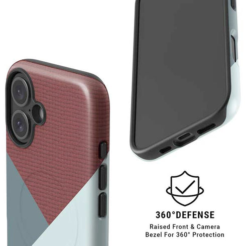 Marsala Triangle Shapes iPhone 16 Magsafe Impact Case