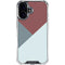 Marsala Triangle Shapes iPhone 16 Plus Clear Case