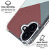 Marsala Triangle Shapes iPhone 16 Plus Clear Case