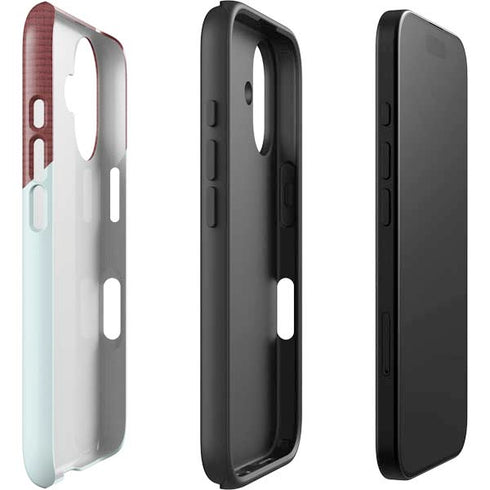 Marsala Triangle Shapes iPhone 16 Plus Impact Case