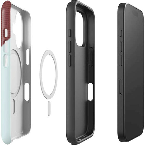 Marsala Triangle Shapes iPhone 16 Plus Magsafe Impact Case
