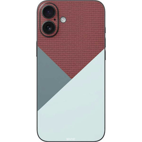 Marsala Triangle Shapes iPhone 16 Plus Skin
