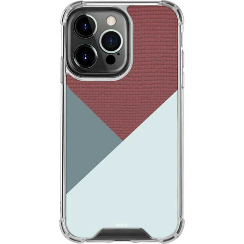 Marsala Triangle Shapes iPhone 16 Pro Clear Case