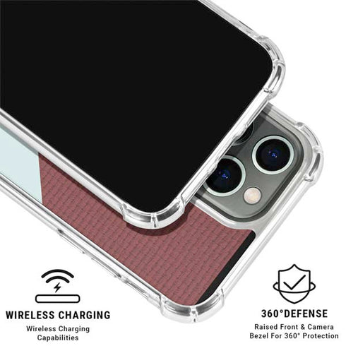 Marsala Triangle Shapes iPhone 16 Pro Clear Case