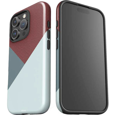 Marsala Triangle Shapes iPhone 16 Pro Impact Case