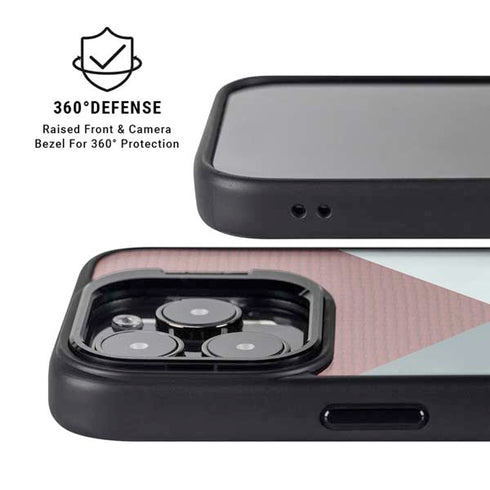 Marsala Triangle Shapes iPhone 16 Pro Kickstand Case