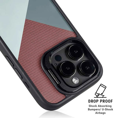 Marsala Triangle Shapes iPhone 16 Pro Kickstand Case