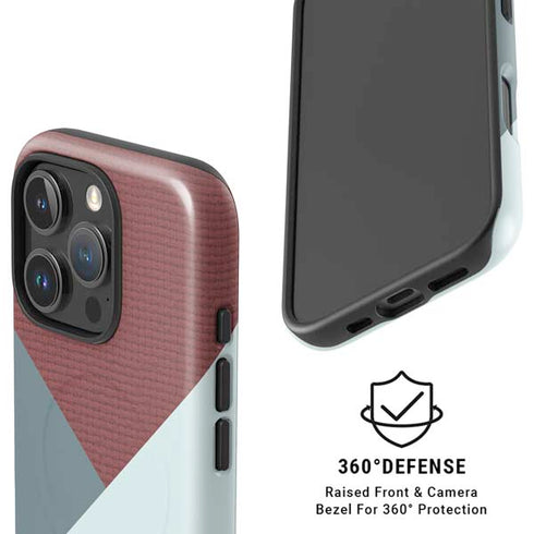 Marsala Triangle Shapes iPhone 16 Pro Magsafe Impact Case