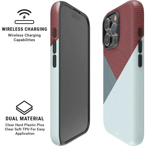 Marsala Triangle Shapes iPhone 16 Pro Magsafe Impact Case