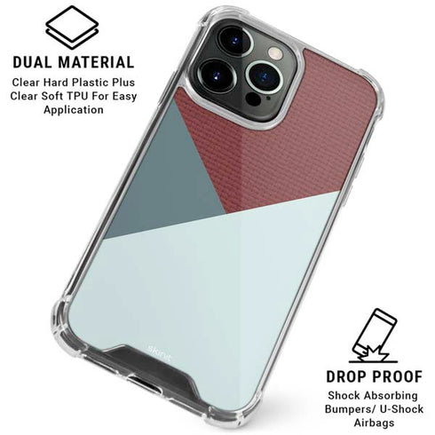 Marsala Triangle Shapes iPhone 16 Pro Max Clear Case