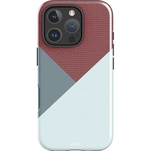 Marsala Triangle Shapes iPhone 16 Pro Max Impact Case