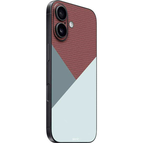 Marsala Triangle Shapes iPhone 16 Skin