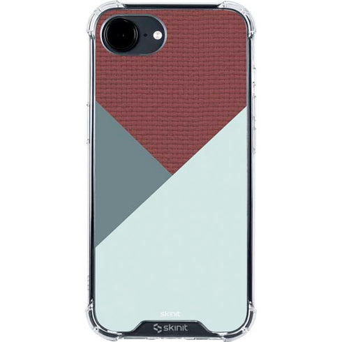 Marsala Triangle Shapes iPhone 16e Clear Case